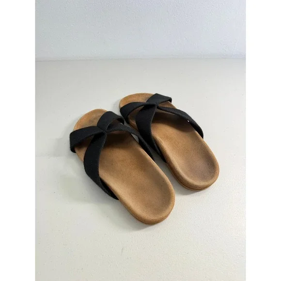 Jenni Kayne Black Knot Slide Sandals Made in Italy Size 38 US 8 Flat Shoes - Picture 5 of 8